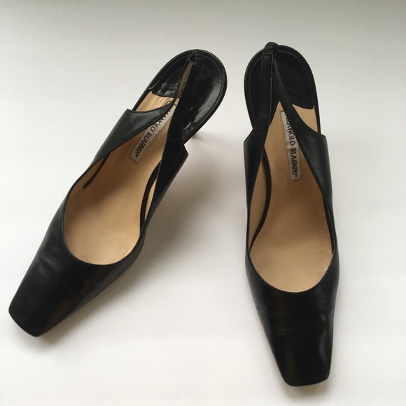 square toe slingback pumps